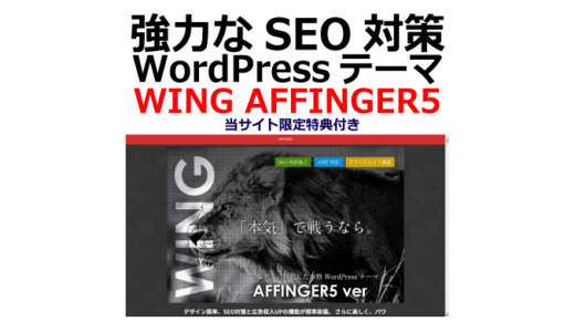 WING AFFINGER5徹底レビューと特典