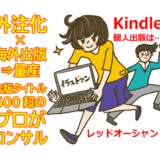 kindle個人出版はレッドオーシャン⁉電子書籍外注化と海外出版での量産で稼ぐ方法をコンサル