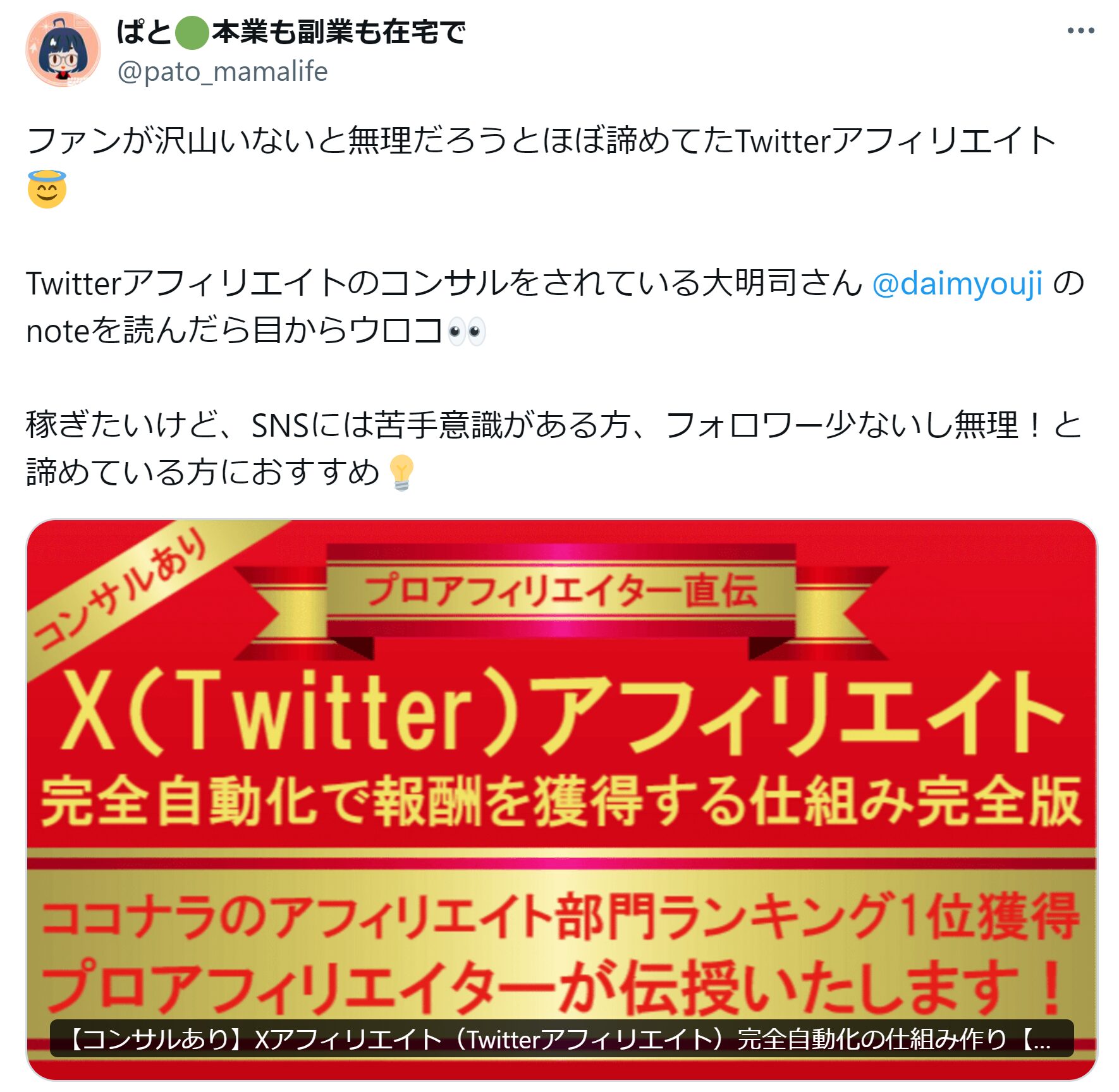 Xアフィリエイトコンサル（Twitterアフィリエイトコンサル）レビュー13