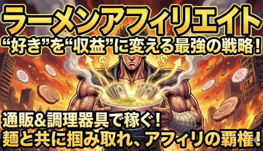 ラーメン通販や調理器具で稼ぐアフィリエイトの始め方