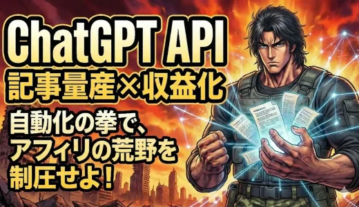 ChatGPT APIで記事量産！アフィリエイト自動化の完全ガイド