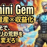 Gemini Gemで記事量産する手順とアフィリエイト戦略