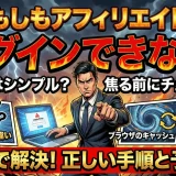 1分で解決！もしもアフィリエイトにログインできない3つの原因