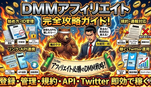 DMMアフィリエイト登録・規約・通報・ログインの始め方