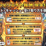 楽天アフィリエイト報酬を現金化！楽天キャッシュ受け取る3ステップ