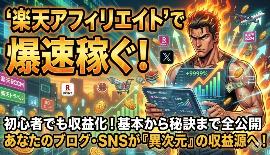 楽天アフィリエイトとは？初心者も5日で稼ぐ楽天ROOMの始め方