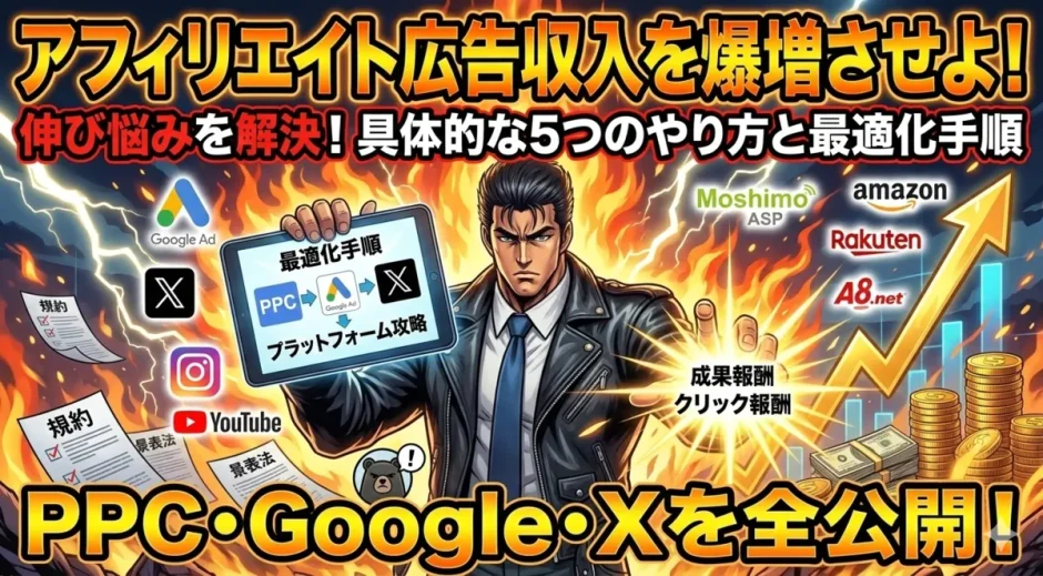 アフィリエイト広告収入を増やす5つのやり方簡単初心者向け始め方