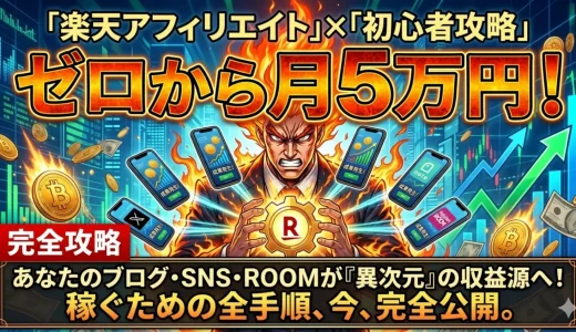 楽天アフィリエイトで月5万円稼ぐ！初心者向け報酬UPの5ステップ
