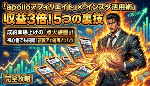 apolloアフィリエイト登録からインスタで稼ぐ5つの方法