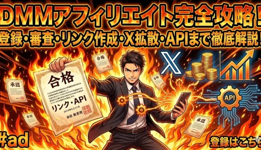 DMMアフィリエイトの登録・審査とX（Twitter）連携のやり方