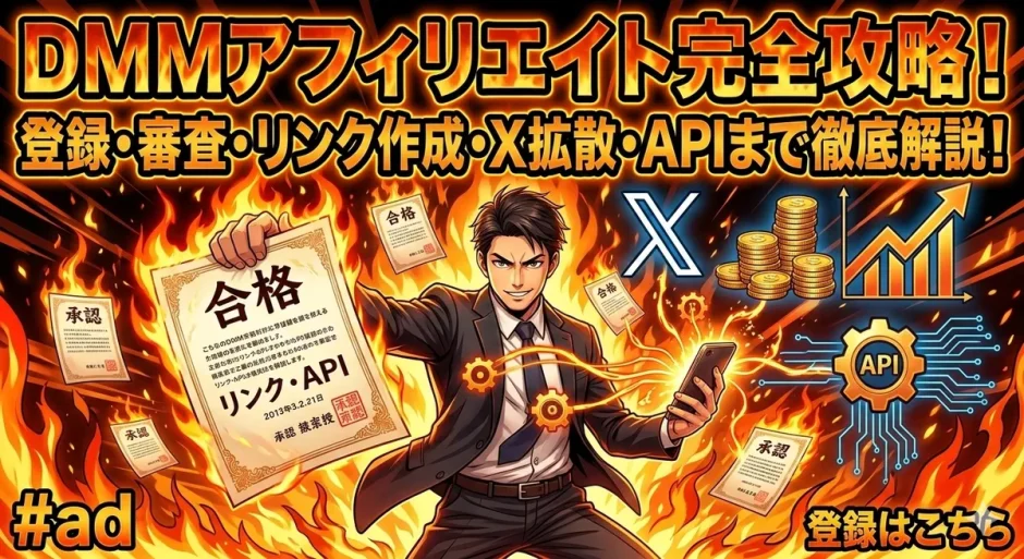 DMMアフィリエイト登録審査とX（Twitter）で3倍稼ぐ方法