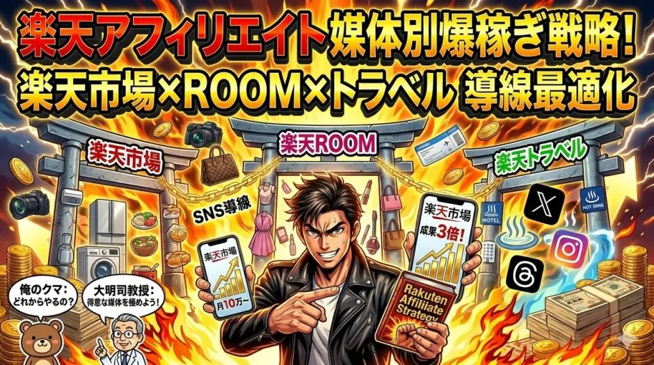 アフィリエイト 楽天市場×楽天ルームで初心者が3倍簡単稼ぐ方法