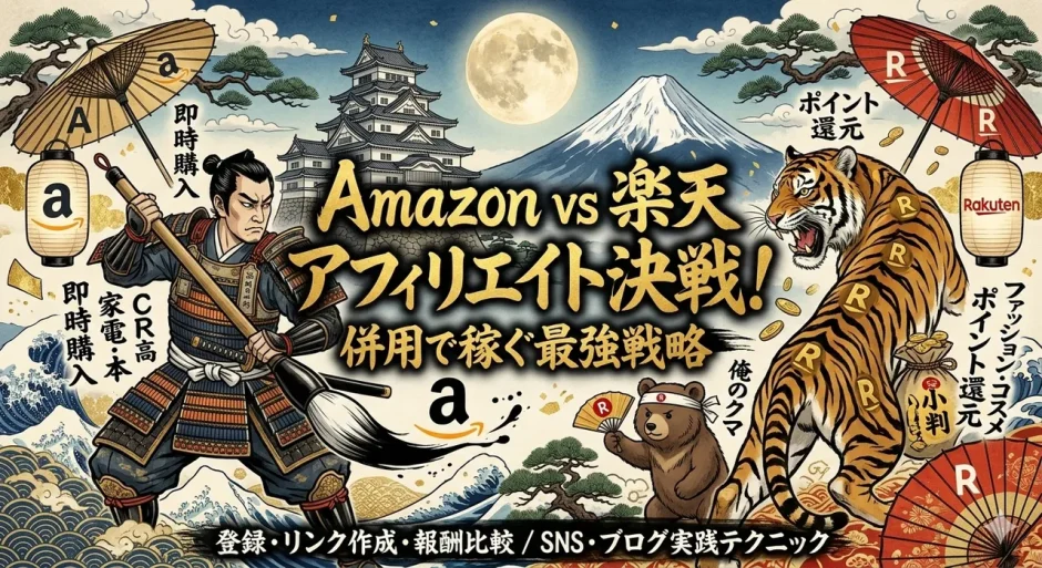 アフィリエイトamazonと楽天を併用して爆速で稼ぐ完全術