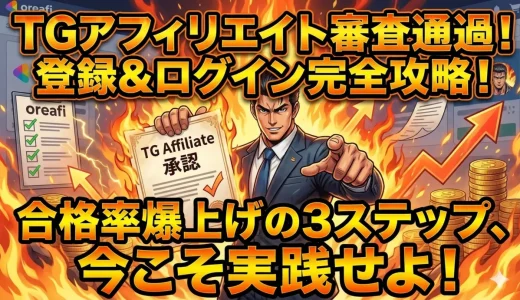 TGアフィリエイト審査を3ステップで通す方法 落ちる原因と対策