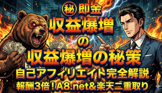 自己アフィリエイトで稼ぐ！楽天とA8活用で報酬3倍にする方法