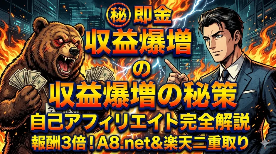 自己アフィリエイトで稼ぐ！楽天とA8活用で報酬3倍にする方法