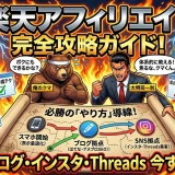 楽天アフィリエイトやり方スマホ・ブログで稼ぐ裏技インスタスレッズ