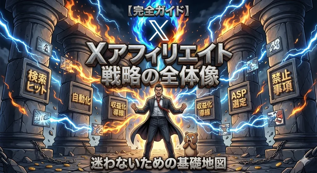 X（Twitter）アフィリエイト戦略総まとめ｜検索ヒット・自動化・禁止事項・収益化の全体像