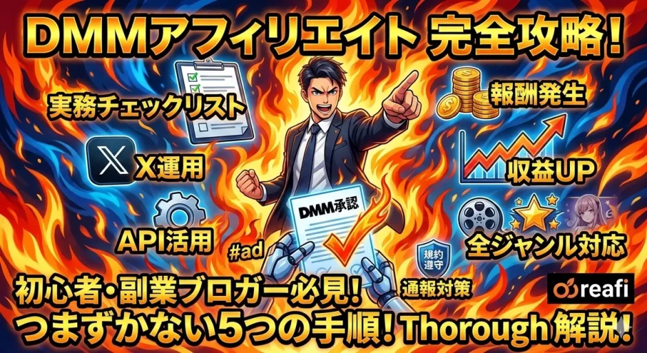 DMMアフィリエイトで稼ぐ5ステップ｜X（Twitter）運用から副業まで