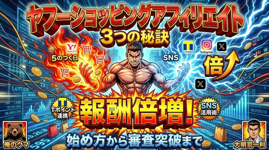 ヤフーショッピングアフィリエイト料率設定で報酬倍増を狙う3つの方法
