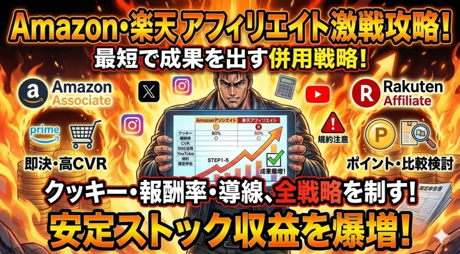 アフィリエイトAmazonと楽天を両立する5つの初心者向け手順