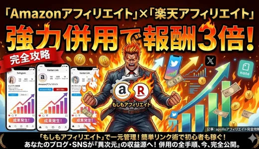 アフィリエイトAmazon楽天併用で報酬3倍の簡単リンク作成方法