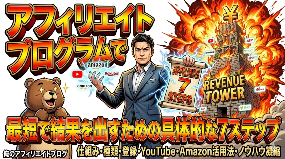 YouTube×Amazonアフィリエイトで稼ぐ始め方7ステップ