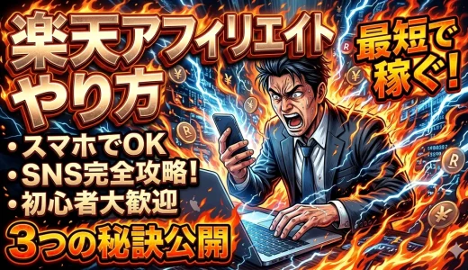 楽天アフィリエイトで月5万を目指す｜審査・登録・リンク作成のやり方（スマホ・ブログ）