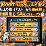 楽天Roomアフィリエイト報酬3倍を叶えるAI活用のやり方