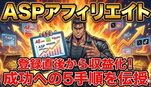ASP登録後の案件選び5手順｜A8・楽天・Amazonで最短稼ぐ