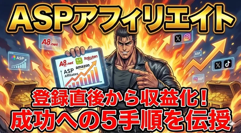 ASP登録後の案件選び5手順｜A8・楽天・Amazonで最短稼ぐ