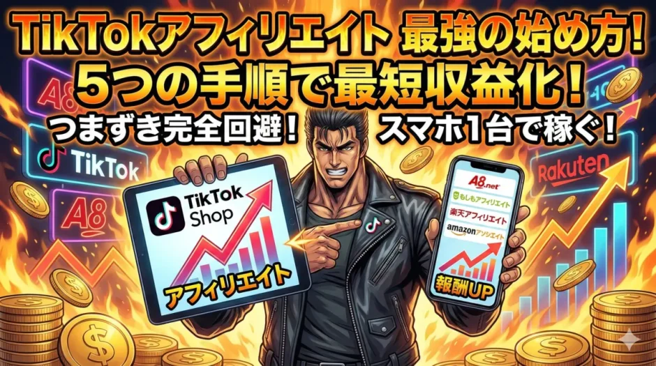 TikTok Shopアフィリエイト 5手順で簡単に始めるやり方