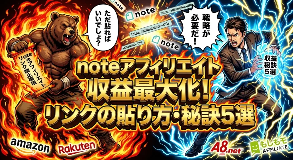 noteアフィリエイトリンクの禁止事項と稼ぐ5つの手順
