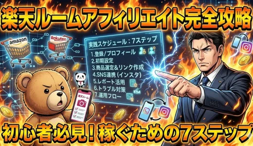 楽天ルームアフィリエイトの登録と報酬化｜初心者向け7ステップ