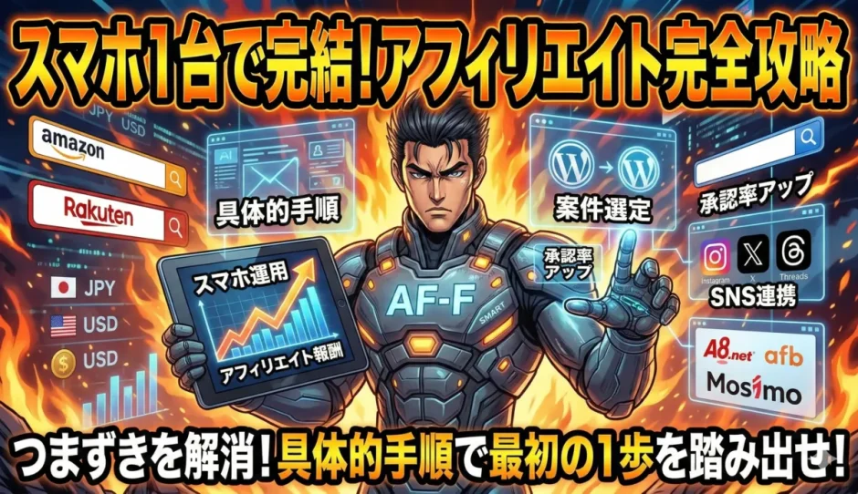 アフィリエイトやり方スマホで始める初心者向け最短で7手順