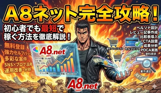 a8ネットで稼ぐ方法とセルフバックのやり方が判明！初心者必見