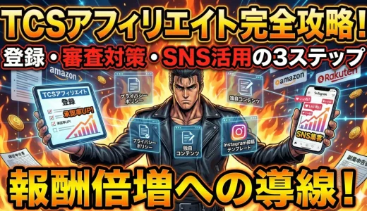 TCSアフィリエイト 登録と審査を3ステップで完了する方法