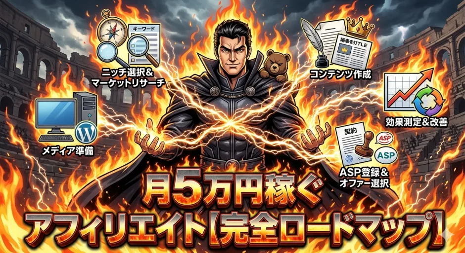 初心者がアフィリエイトで月5万稼ぐ！最短5ステップの始め方