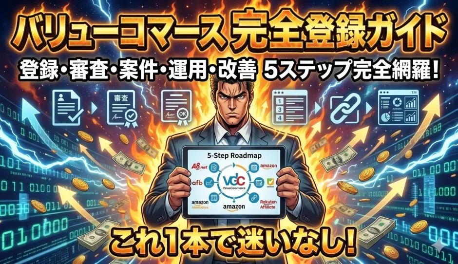 バリューコマース登録から案件選びまで5ステップで進めるやり方