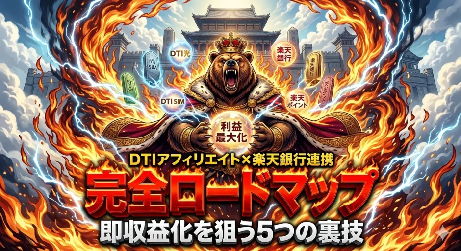 DTIアフィリエイト楽天銀行連携で稼ぐ！初心者でもできる収益化のコツ