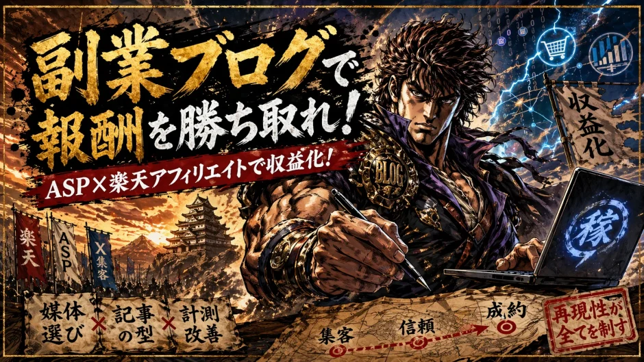 副業ブログで5つの手順ですぐ報酬を伸ばすアフィリエイトの始め方
