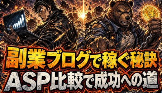5つの基準でASP比較し副業ブログ初心者が最短で稼ぐ始め方のコツ