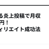 バズる炎上投稿で月収30万円！アフィリエイト成功法