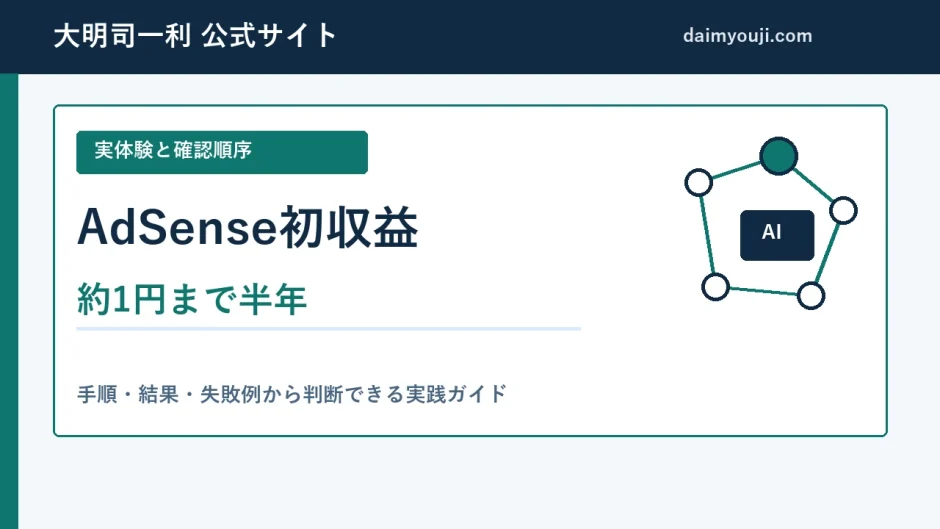 AdSense初収益はいつ？約1円まで半年かかった実体験