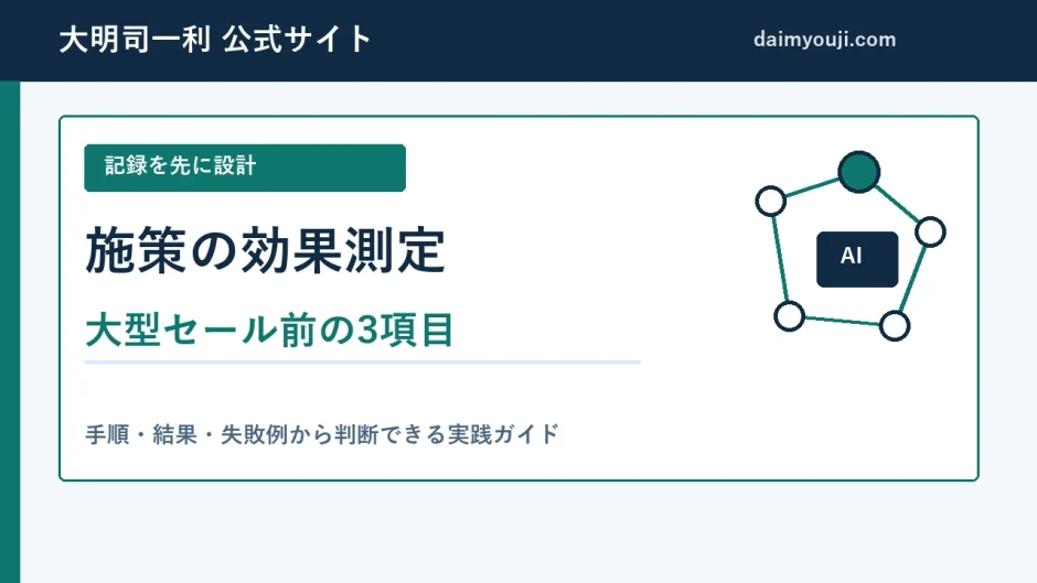 アフィリエイト施策の効果測定 大型セール前に準備した3項目