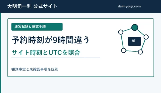 WordPress予約の9時間ずれを調べるdateとdate_gmtの違い