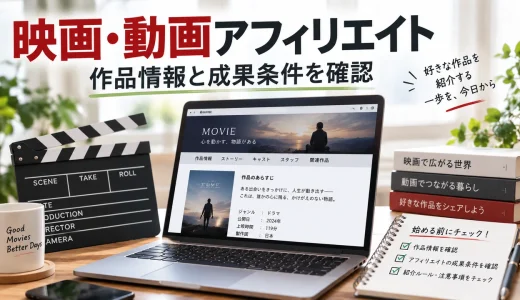 映画・動画アフィリエイトの始め方｜作品情報と成果条件の確認